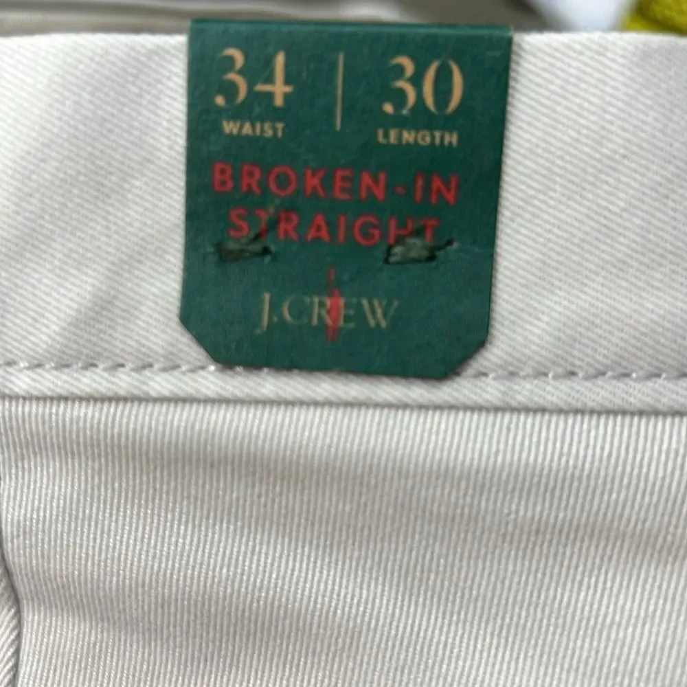 J. Crew cd466 Stone Broken-in Straight Chino Pants  NWT